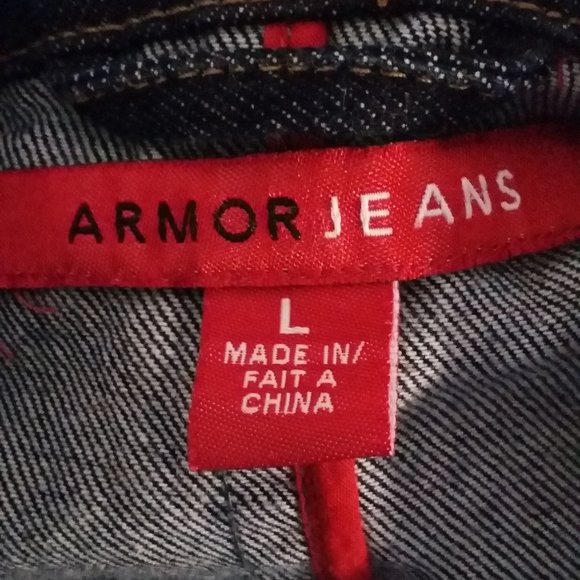Armour Jeans Jacket -pockets, buttons - Picture 4 of 5